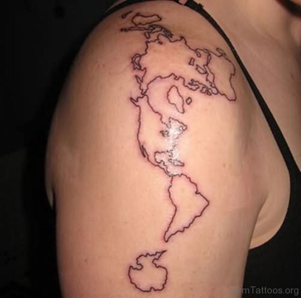 Attractive Map Tattoo