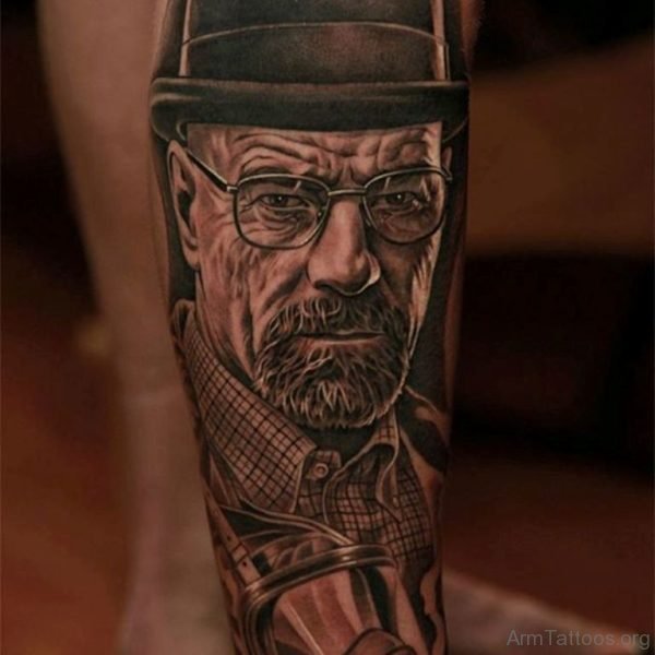 Attractive Portrait Tattoo On Arm 