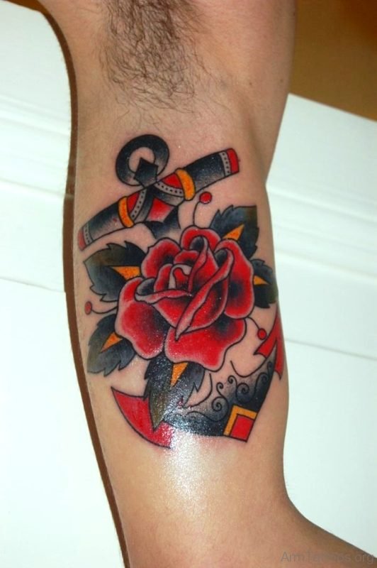 Attractive Rose Flower Tattoo 