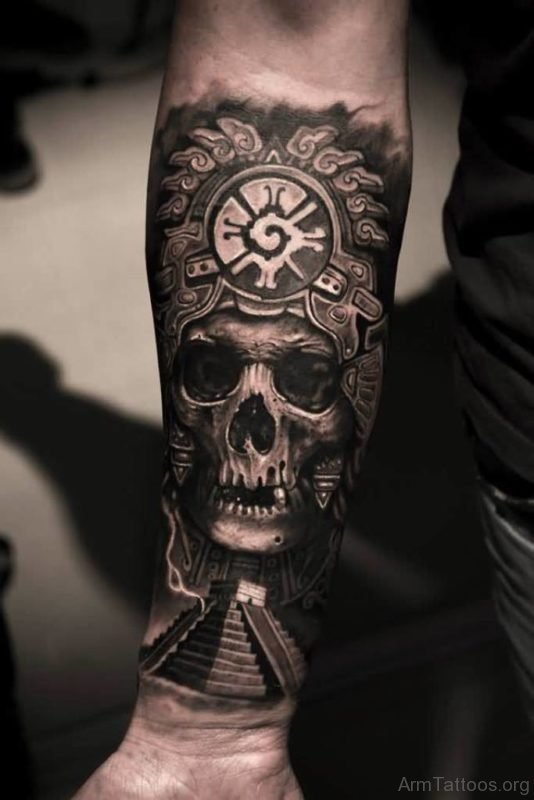 Attractive Skull Tattoo On Hand 
