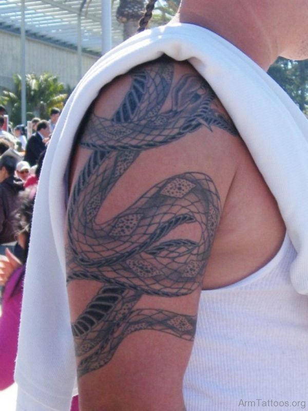 Attractive Snake Tattoo Design