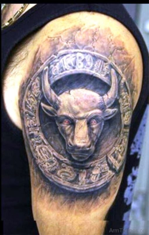 Awesome Bull Tattoo 