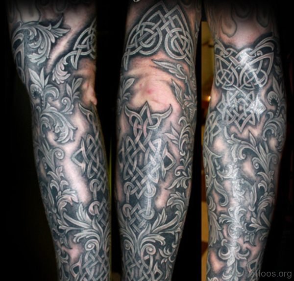 Awesome Celtic Tattoo On Full Sleeve