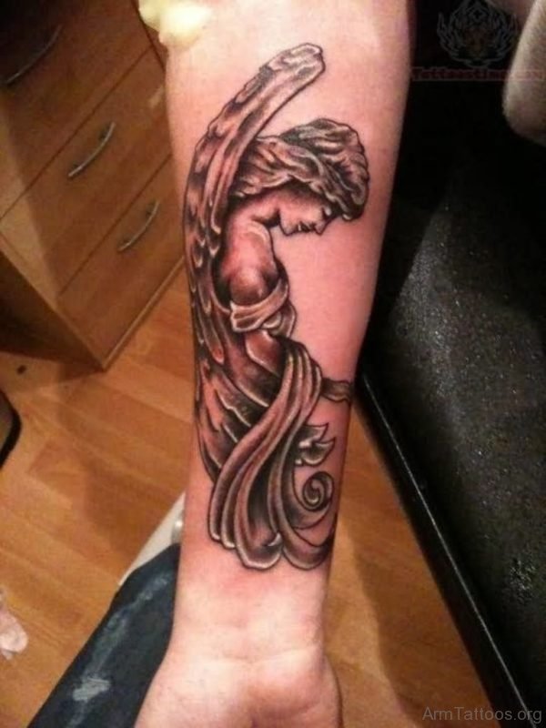 Awesome Guardian Angel Tattoo Design