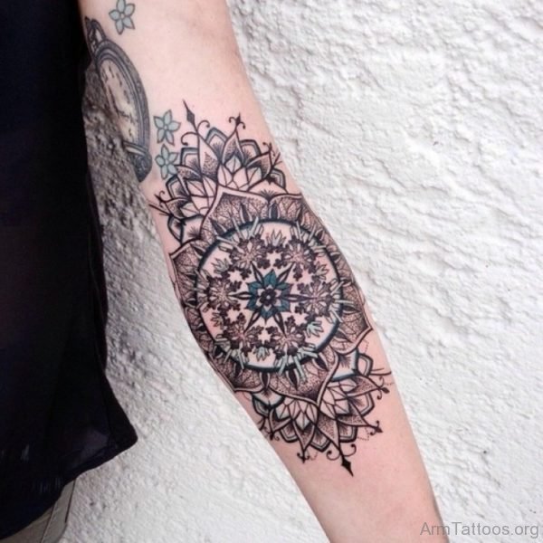Awesome Mandala Forearm Tattoo