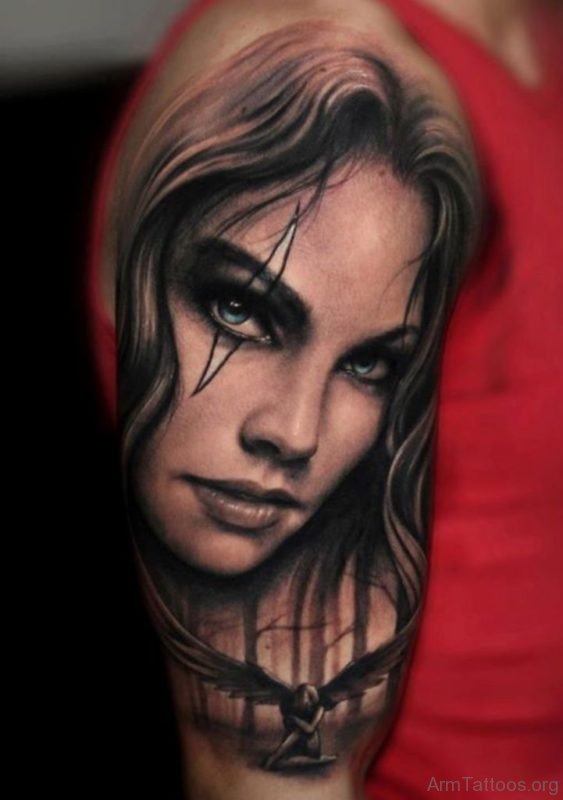 Awesome Portrait Tattoo Design 
