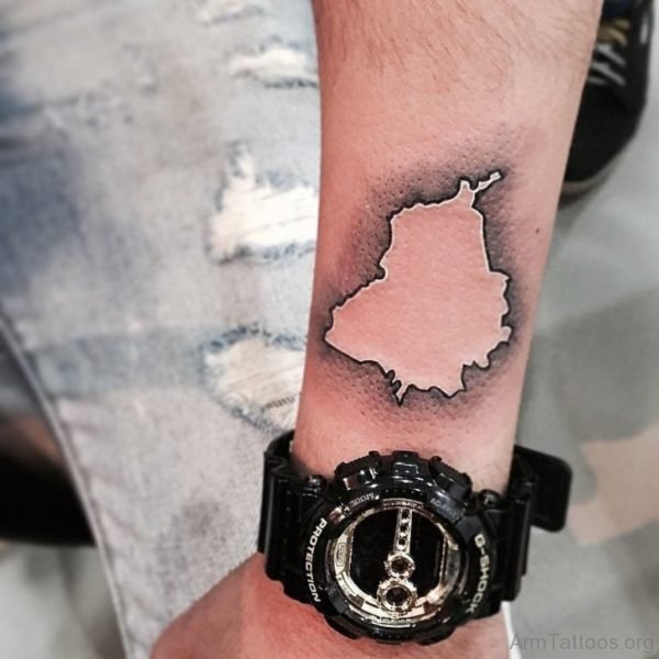 Awesome Punjabi Map Tattoo