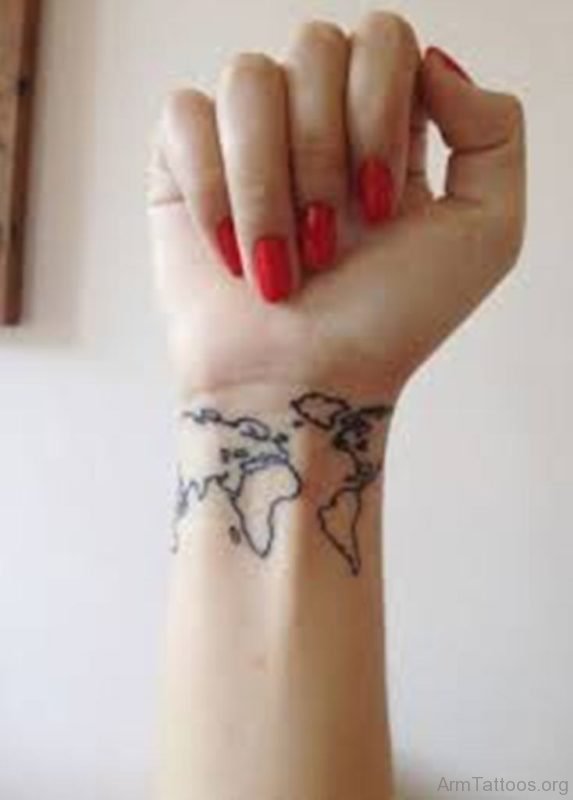 Awesome Small Map Tatto
