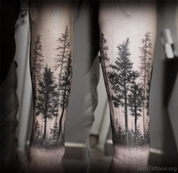 forearm tattoos tree