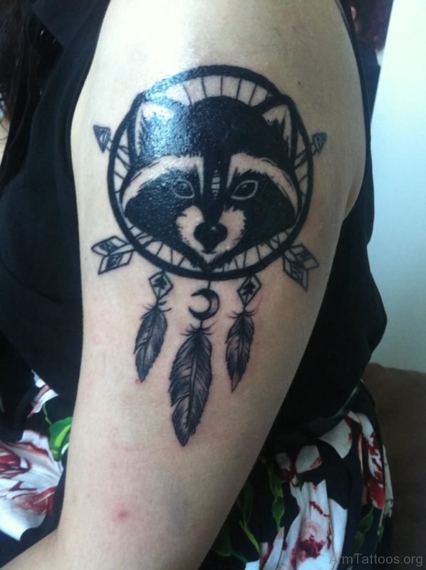 Balck Dreamcatcher Tattoo