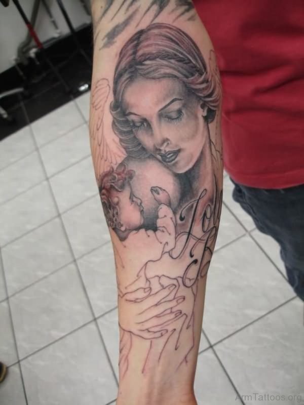 Beautiful Angel Tattoo On Arm