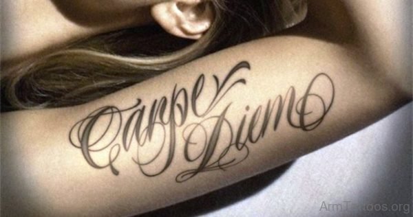 Beautiful Carpe Diem Tattoo Design 
