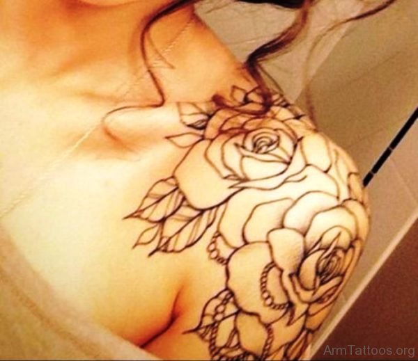 Beautiful Creme Flower Tattoo 