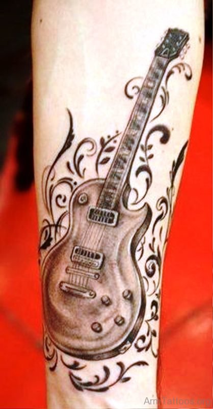 Beautiful Guitar Tattoo 