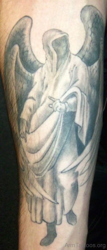 Beautiful Guardian Angel Tattoo 