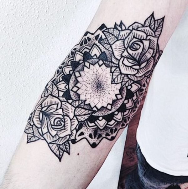 Beautiful Linear Mandala Tattoo On Arm