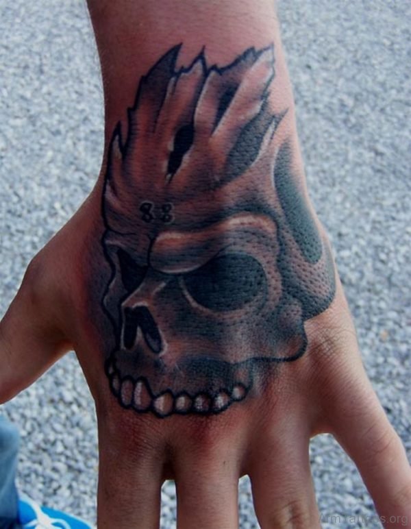 Beautiful Terrific Hand Skull Tattoo For Guy