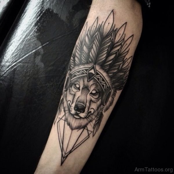 Beautiful Wolf Tattoo