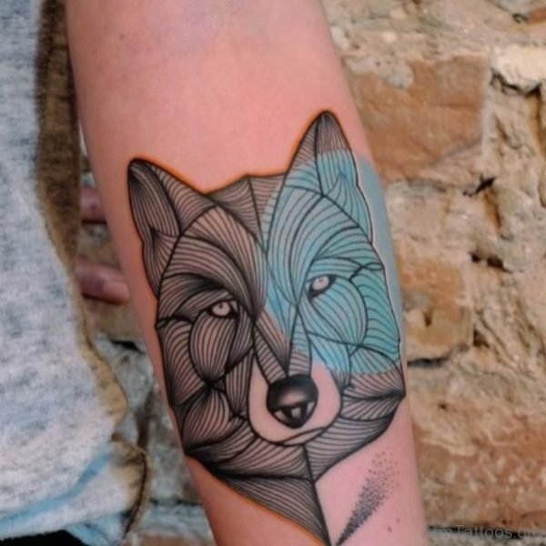 Beautiful Wolf Tattoo design