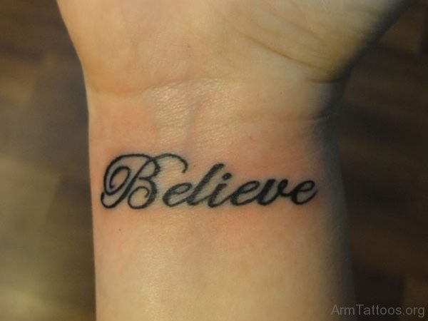 Believe Word Tattoo