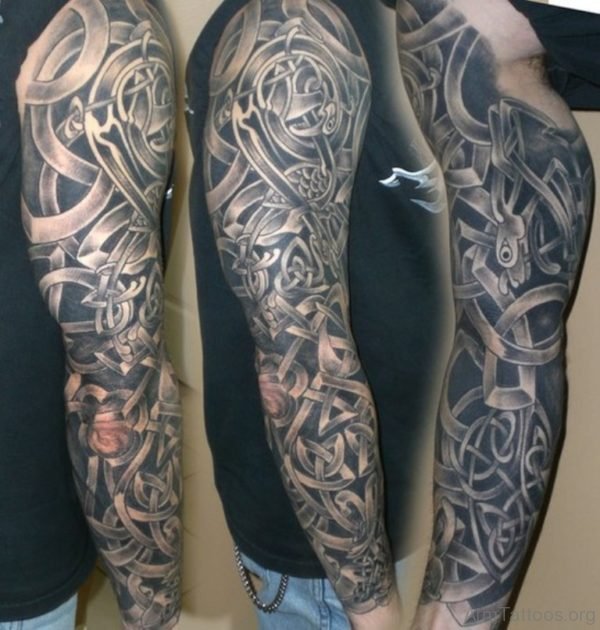 Best Celtic Tattoo On Full Sleeve