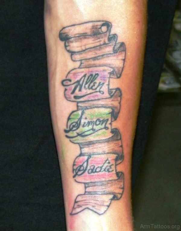 Best Scroll Tattoo On Arm 