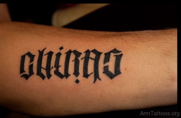 Big Ambigram Tattoo