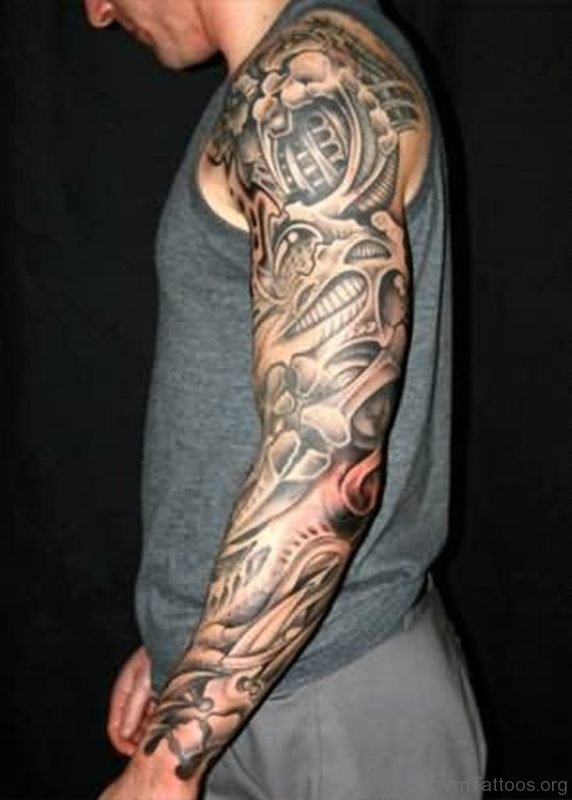 Biomechanical Tattoo For Full Sleeve