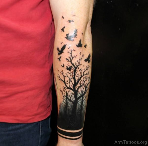 Birds And Tree Tattoo