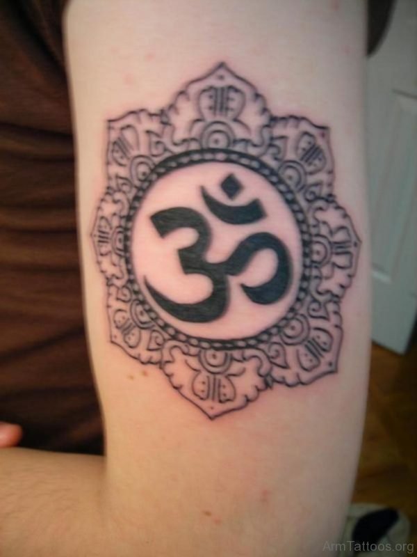 Black Om Tattoo