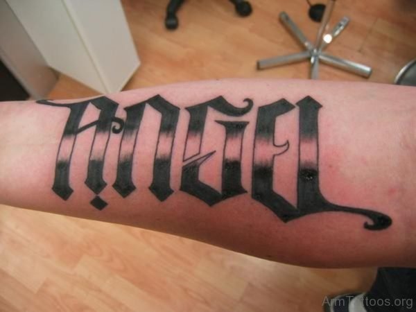 Black Ambigram Tattoo