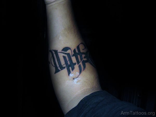 Black Ambigram Tattoo Design