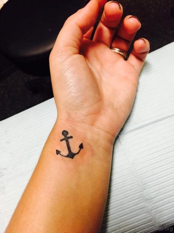 Black Anchor Tattoo 