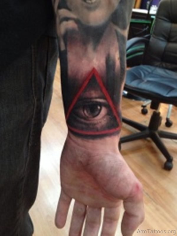 Black And Grey Eye Tattoo
