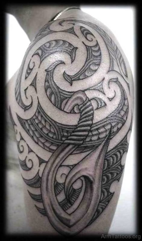 Black And White Maori Tattoo 