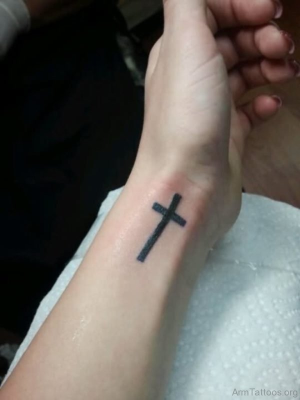 Black Cross Tattoo Image