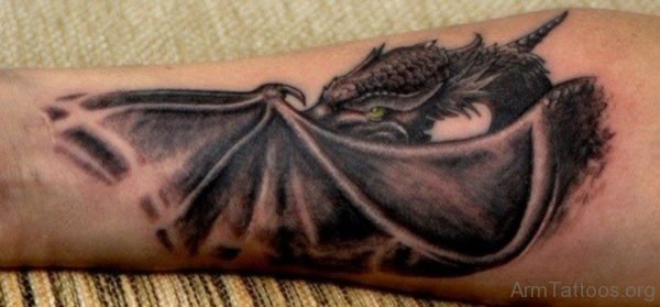 Black Dragon Tattoo On Arm
