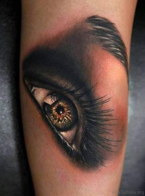 Black Eye Tattoo On Arm 