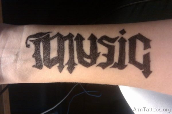 Black Ink Ambigram Tattoo