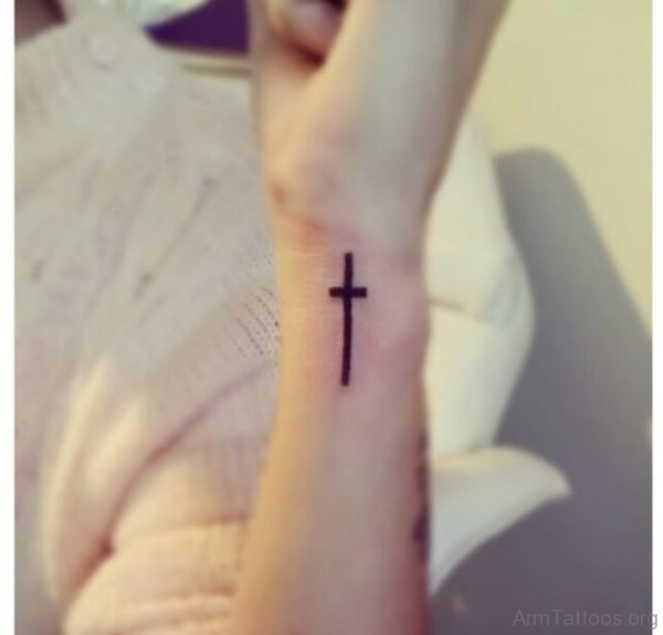 Black Ink Cross Tattoo 