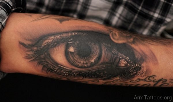 Black Ink Eye Tattoo 