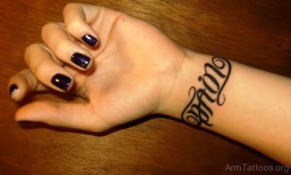 Black Ink Word Tattoo 