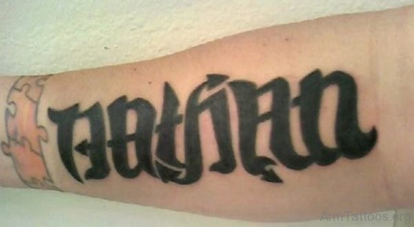 Black Ink Word Tattoo