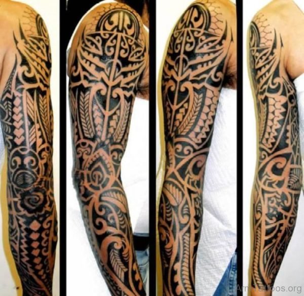 Black Maori Tattoo On Arm