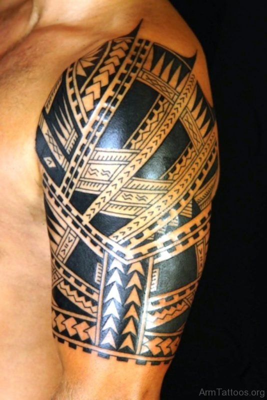 Black Maori Tattoo On Left 