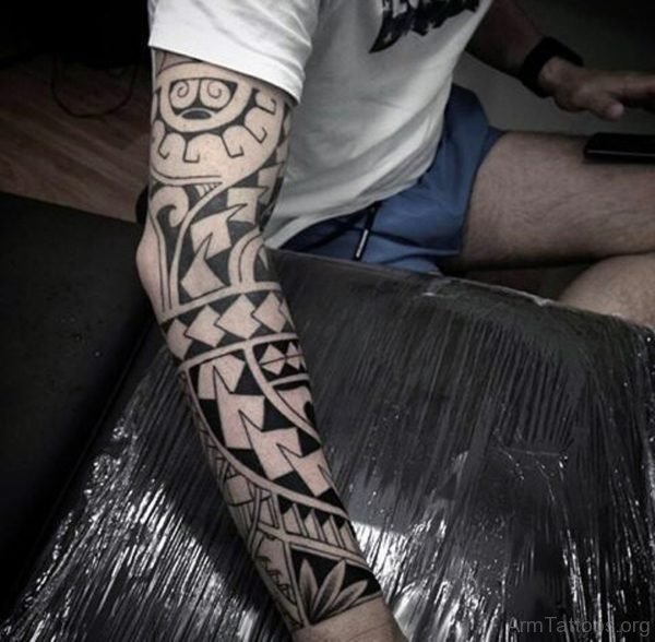 Black Maori Tribal Tattoo