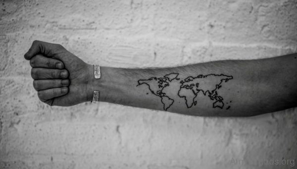 Black Map Tattoo 