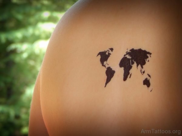 Black Map Tattoo