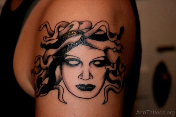 Black Medusa Tattoo Design