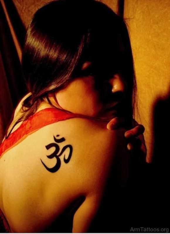 Black Om Tattoo